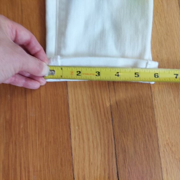 AG Jeans Adriano Goldschmied The Stilt Roll-up Cigarette Crop White Low Rise 30R - Picture 8 of 8